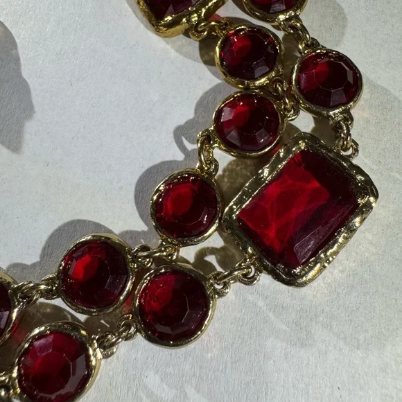 CHANEL vintage 1981 Chicklet necklace RED - Picture 4 of 13